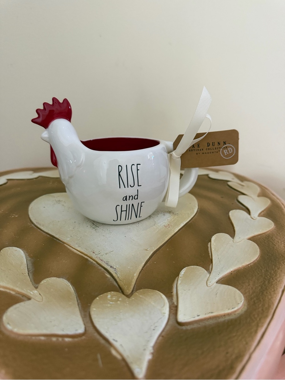 Rae Dunn Rise & Shine Ceramic Rooster Mug